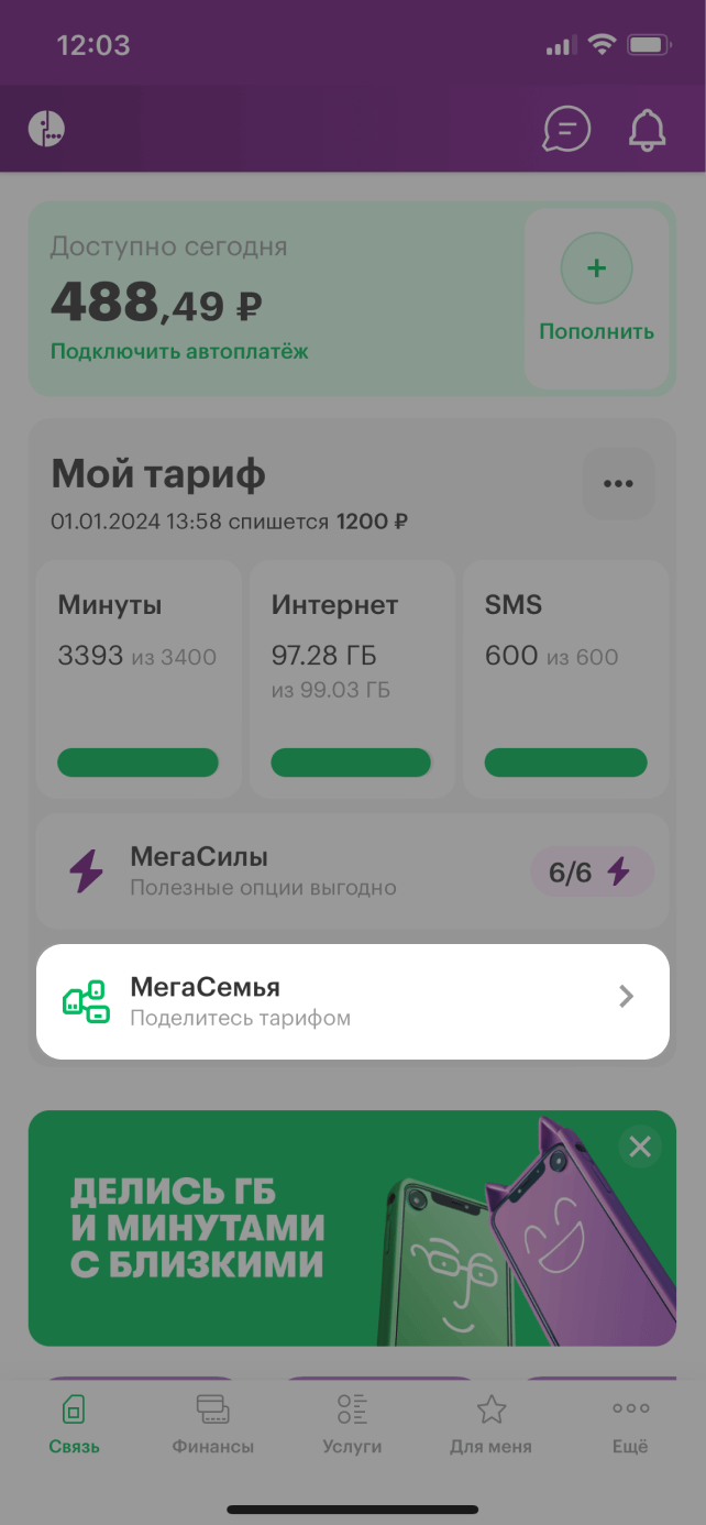 МегаСемья услуга от МегаФона: описание, условия подключения Забайкальский  край