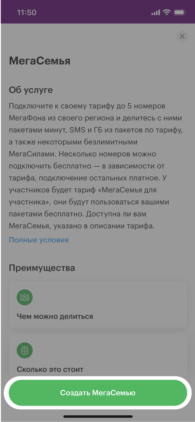 МегаСемья услуга от МегаФона: описание, условия подключения Забайкальский  край